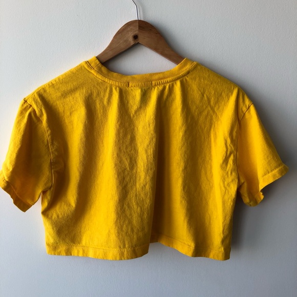 Forever21 NYC Gold Cropped Tee Shirt - Picture 2 of 3